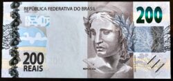 Cédula Flor de Estampa R$ 200 Reais Segunda Família 000.084.709 Paulo Guedes e Roberto Campos 2020