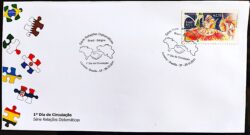 FDC 726 DA Selo C 3150 Relacoes Diplomaticas Brasil Belgica Carnaval 2011