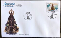 Envelope FDC Selo C 3706 Nossa Senhora Aparecida Jubileu 300 Anos