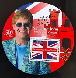Gibraltar 2004 Selo Elton John Musica Bandeira GI BL 63