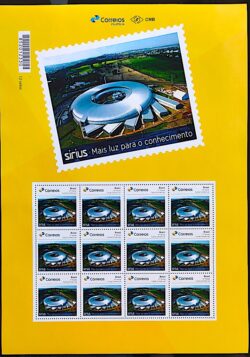 PB 103 Selo Personalizado Sirius Sincroton Gomado 2018 Folha G