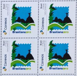 PB 29 Selo Personalizado Brasiliana Corcovado Gomado Microletras 2017 Quadra
