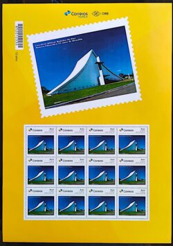 PB 43 Selo Personalizado Igreja Catedral Militar Rainha da Paz Religiao Brasilia 2017 Folha G