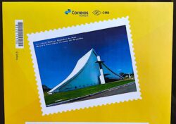 PB 43 Selo Personalizado Igreja Catedral Militar Rainha da Paz Religiao Brasilia 2017 Vinheta G