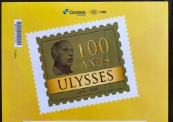 PB 53 Selo Personalizado Ulysses Guimarães Político Gomado 2017 Vinheta G