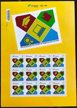 PB 63 Selo Personalizado Pós Graduação Correios Educação Gomado 2017 Folha G