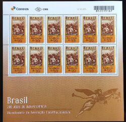 C 3913 Selo Bicentenario da Independencia Revolucao do Porto Constitucionalista 2020 Folha