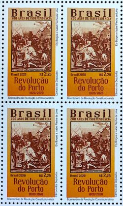 C 3913 Selo Bicentenario da Independencia Revolucao do Porto Constitucionalista 2020 Quadra