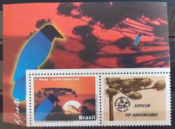 Selo Personalizado SP 228 C 3156 Amanhã Paranaense Soficur Com Vinheta da Folha