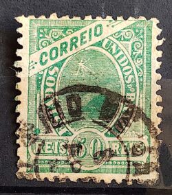 Selo RHM 101 50 Reis Ano 1902 Madrugada Republicana (Denteacao 11) Não Catalogado 01