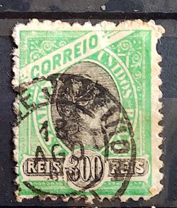 Selo RHM 104 300 Reis Ano 1902 Republica (Denteacao 11,5) 01