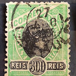 Selo RHM 104 300 Reis Ano 1902 Republica (Denteacao 11,5) 04