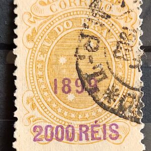 Selo RHM 135 Cruzeiro do Sul 2000-1000 Reis Ano 1899 Sobrecarca (Denteacao 11,5) 01