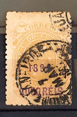 Selo RHM 135 Cruzeiro do Sul 2000-1000 Reis Ano 1899 Sobrecarca (Denteacao 11,5) 05