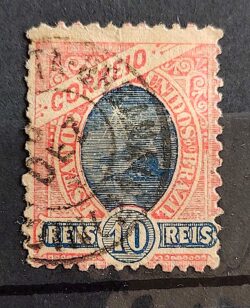 Selo RHM 91 10 Reis Ano 1897 Madrugada Republicana (Denteacao 11,5) 03