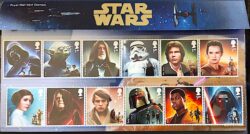Selo Star Wars 2015 Gomado Personagens e Aeronaves Inglaterra