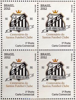 C 3186 Selo Santos Futebol 2012 Quadra