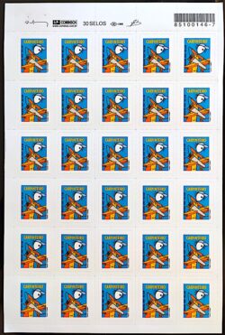 Selo Regular RHM 845 Profissao Carpinteiro Trabalho Economia Sem Picote BR 2007 Folha