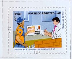 Selo Regular RHM 860 Servico Postal Porte do Registro + AR 2011