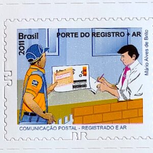 Selo Regular RHM 860 Servico Postal Porte do Registro + AR 2011