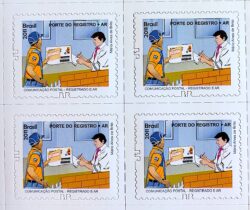 Selo Regular RHM 860 Servico Postal Porte do Registro + AR 2011 Quadra
