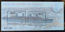 Hungria 2012 Selo Navio Barco Caravela Titanic Hu Bl 345