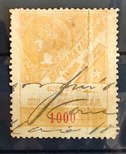 Imposto do Selo Fiscal Consular 1000 Reis