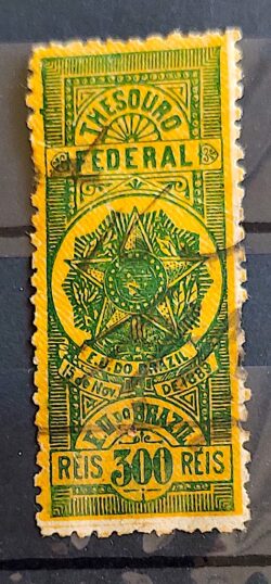 Imposto do Selo Fiscal Tesouro Federal 300 Reis 2