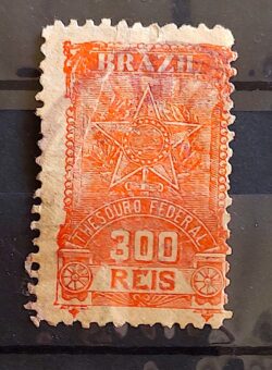 Imposto do Selo Fiscal Tesouro Federal 300 Reis