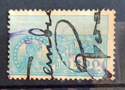 Imposto do Selo Fiscal Tesouro Nacional 200 Reis Azul 2