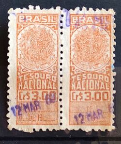 Imposto do Selo Fiscal Tesouro Nacional 3 Dupla 2