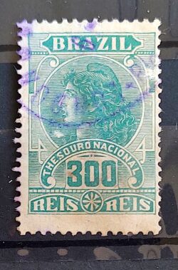 Imposto do Selo Fiscal Tesouro Nacional 300 Reis 2