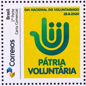 PB 168 Selo Personalizado Pátria Voluntária Dia Nacional do Voluntariado 2020