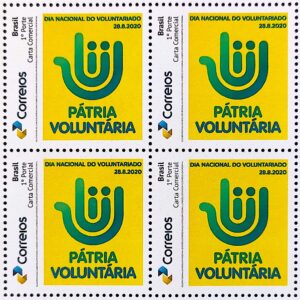 PB 168 Selo Personalizado Pátria Voluntária Dia Nacional do Voluntariado 2020 Quadra