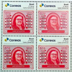 PB 171 Selo Personalizado Os Grandes Nomes da Filatelia Brasileira – Laís Scuotto 2020 Quadra
