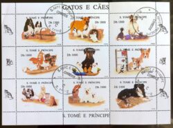 Sao Tome e Principe 1995 Cachorro Gato