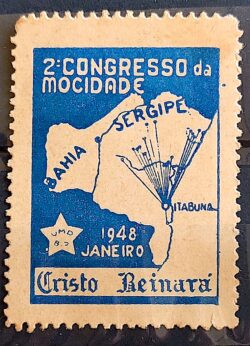 Selo Contribuicao 2 Congresso da Mocidade Bahia 1948