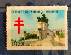 Selo Contribuicao Campanha Contra a Tuberculose 1957