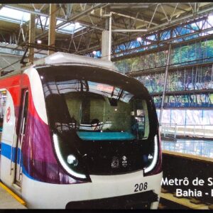 Cartao Postal Metro de Salvador 2017 Trem