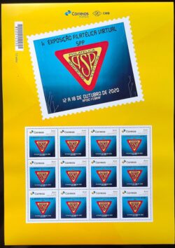 PB 177 Selo Personalizado Exposicao Filatelica Virtual SPP 2020 Folha