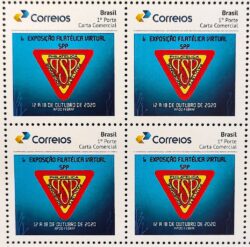 PB 177 Selo Personalizado Exposicao Filatelica Virtual SPP 2020 Quadra