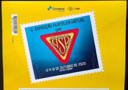 PB 177 Selo Personalizado Exposicao Filatelica Virtual SPP 2020 Vinheta