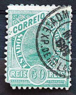 Selo RHM 101 50 Reis Ano 1902 Madrugada Republicana 02