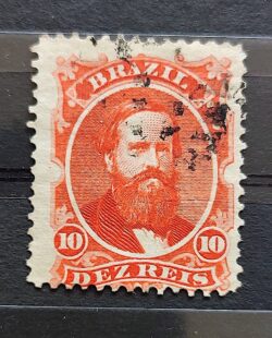 Selo RHM 23 Dom Pedro II 10 Reis Ano 1866 Império 02