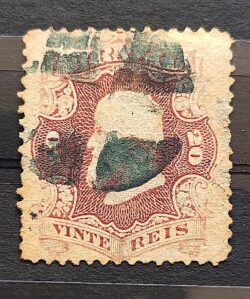 Selo RHM 24 Dom Pedro II 20 Reis Ano 1866 Império 06