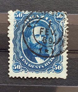 Selo RHM 25 Dom Pedro II 50 Reis Ano 1866 Império 07