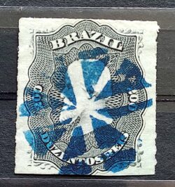 Selo RHM 35 Dom Pedro II 200 Reis Ano 1876 Império Perce 06