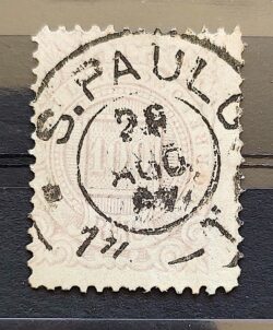 Selo RHM 64 Cifra 100 Reis Ano 1885 Império 08