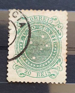 Selo RHM 70a Cruzeiros 20 Reis Ano 1890 Republica 05