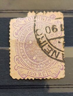 Selo RHM 72 Cruzeiros 100 Reis Ano 1890 Republica 06